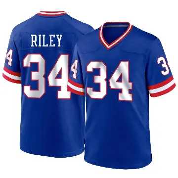 ＃34 Youth Elijah Riley Royal Game New York Giants Classic Jersey