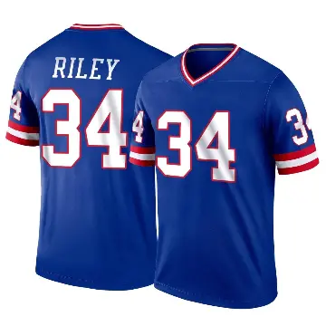 ＃34 Youth Elijah Riley Royal Legend New York Giants Classic Jersey
