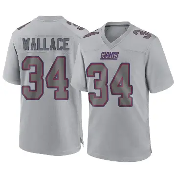 ＃34 Youth K'Von Wallace Gray Game New York Giants Atmosphere Fashion Jersey