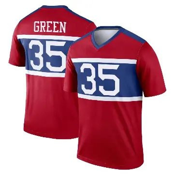 ＃35 Men's Art Green Red Legend New York Giants Century Alternate Jersey