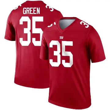 ＃35 Men's Art Green Red Legend New York Giants Inverted Jersey