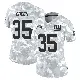 ＃35 Women's Art Green Arctic Camo Limited New York Giants 2024 Salute to Service Jersey