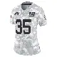 ＃35 Women's Art Green Arctic Camo Limited New York Giants 2024 Salute to Service Jersey