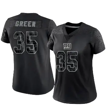 ＃35 Women's Art Green Black Limited New York Giants Reflective Jersey