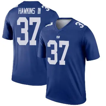 ＃37 Men's Tre Hawkins III Royal Legend New York Giants Jersey