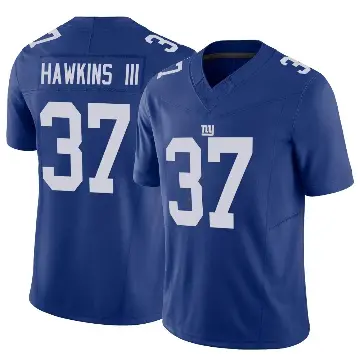 ＃37 Men's Tre Hawkins III Royal Limited New York Giants Vapor F.U.S.E. Jersey