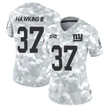 ＃37 Women's Tre Hawkins III Arctic Camo Limited New York Giants 2024 Salute to Service Jersey