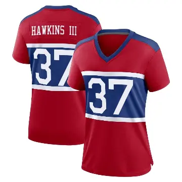 ＃37 Women's Tre Hawkins III Red Game New York Giants Century Alternate Jersey