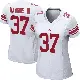 ＃37 Women's Tre Hawkins III White Game New York Giants Jersey