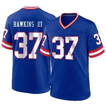 ＃37 Youth Tre Hawkins III Royal Game New York Giants Classic Jersey