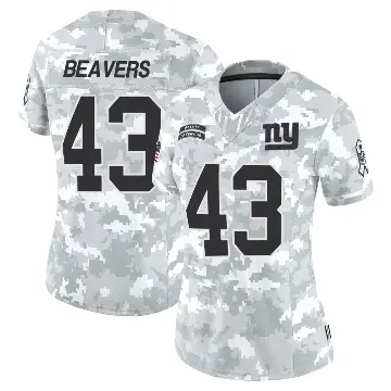 ＃43 Women's Darrian Beavers Arctic Camo Limited New York Giants 2024 Salute to Service Jersey