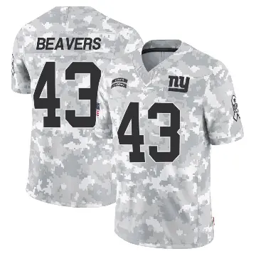＃43 Youth Darrian Beavers Arctic Camo Limited New York Giants 2024 Salute to Service Jersey