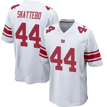 ＃44 Youth Cam Skattebo White Game New York Giants Jersey