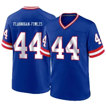 ＃44 Youth Demetrius Flannigan-Fowles Royal Game New York Giants Classic Jersey