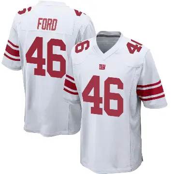 ＃46 Men's Trace Ford White Game New York Giants Jersey