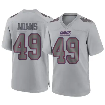 ＃49 Men's Matthew Adams Gray Game New York Giants Atmosphere Fashion Jersey