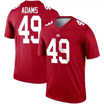 ＃49 Men's Matthew Adams Red Legend New York Giants Inverted Jersey
