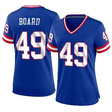 ＃49 Women's Chris Board Royal Game New York Giants Classic Jersey