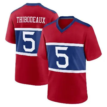 ＃5 Men's Kayvon Thibodeaux Red Game New York Giants Century Alternate Jersey