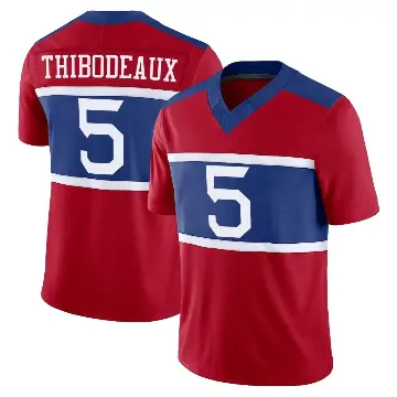 ＃5 Men's Kayvon Thibodeaux Red Limited New York Giants Century Alternate Vapor F.U.S.E. Jersey