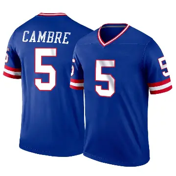 ＃5 Youth Dalen Cambre Royal Legend New York Giants Classic Jersey