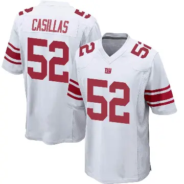 ＃52 Men's Jonathan Casillas White Game New York Giants Jersey