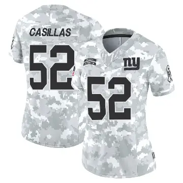 ＃52 Women's Jonathan Casillas Arctic Camo Limited New York Giants 2024 Salute to Service Jersey