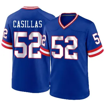 ＃52 Youth Jonathan Casillas Royal Game New York Giants Classic Jersey