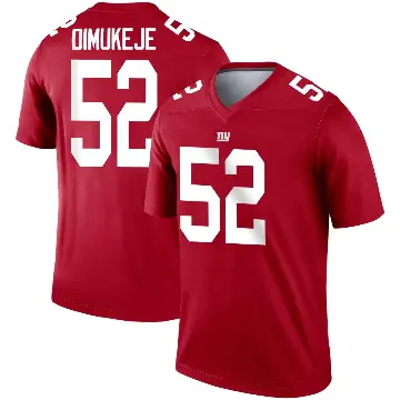 ＃52 Youth Victor Dimukeje Red Legend New York Giants Inverted Jersey