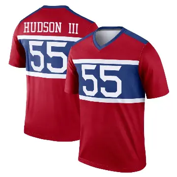 ＃55 Youth James Hudson III Red Legend New York Giants Century Alternate Jersey