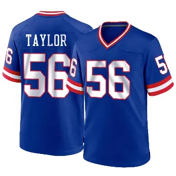 ＃56 Men's Lawrence Taylor Royal Game New York Giants Classic Jersey