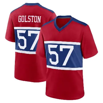 ＃57 Youth Chauncey Golston Red Game New York Giants Century Alternate Jersey