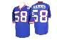 ＃58 Men's Carl Banks Blue Authentic New York Giants Throwback Jersey