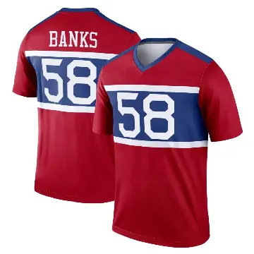 ＃58 Men's Carl Banks Red Legend New York Giants Century Alternate Jersey