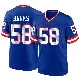 ＃58 Men's Carl Banks Royal Game New York Giants Classic Jersey
