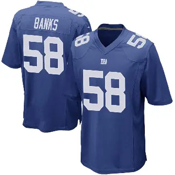 ＃58 Men's Carl Banks Royal Game New York Giants Team Color Jersey