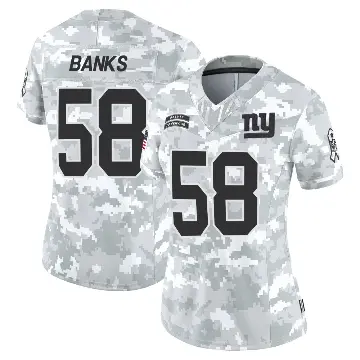 ＃58 Women's Carl Banks Arctic Camo Limited New York Giants 2024 Salute to Service Jersey
