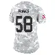 ＃58 Women's Carl Banks Arctic Camo Limited New York Giants 2024 Salute to Service Jersey