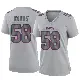 ＃58 Women's Carl Banks Gray Game New York Giants Atmosphere Fashion Jersey