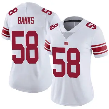 ＃58 Women's Carl Banks White Limited New York Giants Vapor Untouchable Jersey