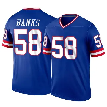＃58 Youth Carl Banks Royal Legend New York Giants Classic Jersey