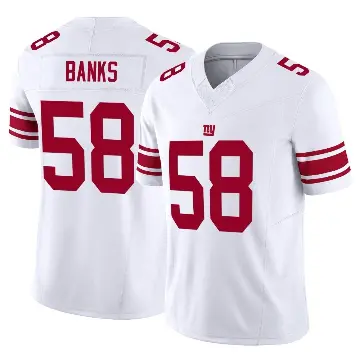 ＃58 Youth Carl Banks White Limited New York Giants Vapor F.U.S.E. Jersey