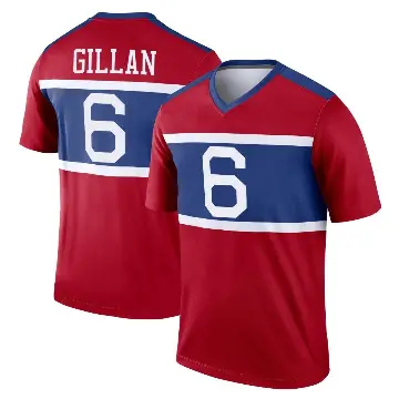 ＃6 Men's Jamie Gillan Red Legend New York Giants Century Alternate Jersey