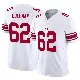 ＃62 Men's Davon Coleman White Limited New York Giants Vapor F.U.S.E. Jersey