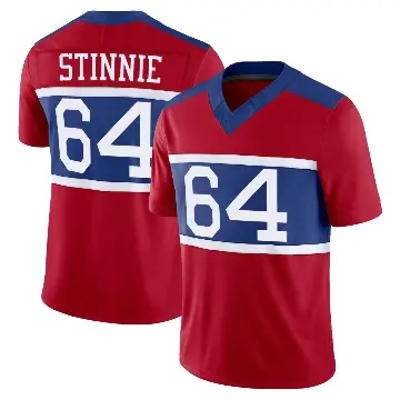 ＃64 Men's Aaron Stinnie Red Limited New York Giants Century Alternate Vapor F.U.S.E. Jersey