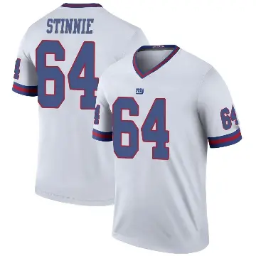 ＃64 Men's Aaron Stinnie White Legend New York Giants Color Rush Jersey