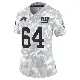 ＃64 Women's Aaron Stinnie Arctic Camo Limited New York Giants 2024 Salute to Service Jersey