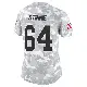 ＃64 Women's Aaron Stinnie Arctic Camo Limited New York Giants 2024 Salute to Service Jersey