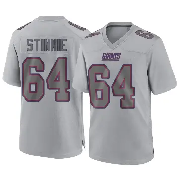 ＃64 Youth Aaron Stinnie Gray Game New York Giants Atmosphere Fashion Jersey