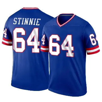 ＃64 Youth Aaron Stinnie Royal Legend New York Giants Classic Jersey